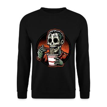 Zombie Ramen Noodles For Scary Movies Japanese - Unisex Sweatshirt - black - Front - Alina (178cm) & Michal (187cm)