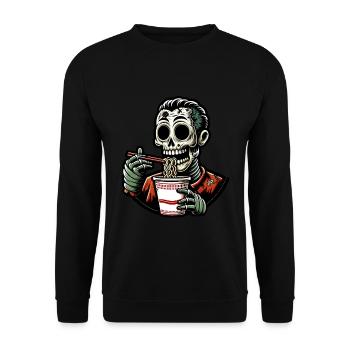 Zombie Ramen Noodles for Scary Movies Japanese - Unisex Sweatshirt - black - Front - Alina (178cm) & Michal (187cm)