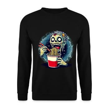 Zombie Ramen Noodles For Scary Movies Japanese - Unisex Sweatshirt - black - Front - Alina (178cm) & Michal (187cm)