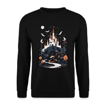 Spooky Haunted Castle Magical Haunted Castle - Unisex Sweatshirt - black - Front - Alina (178cm) & Michal (187cm)