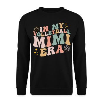 In meinem Volleyball Mimi Ära Retro Spieltag Groovy - Unisex Pullover - Schwarz - Vorne - Alina (178cm) & Michal (187cm)