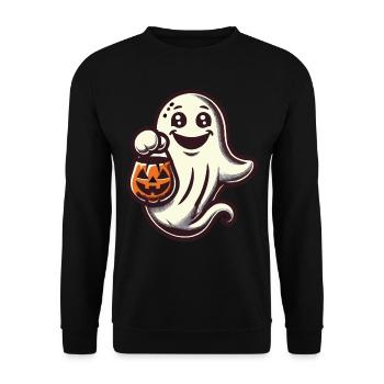 Mignon Halloween Ghost Trick Or Treat - Sweat-shirt Unisexe - noir - Devant - Alina (178cm) & Michal (187cm)