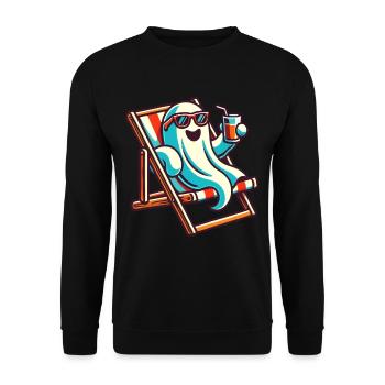 Summer Halloween Spooky Lifestyle - Unisex Sweatshirt - black - Front - Alina (178cm) & Michal (187cm)