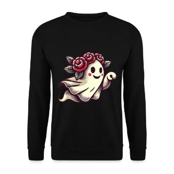 Amateur de fleurs fantôme drôle fleurs fantôme - Sweat-shirt Unisexe - noir - Devant - Alina (178cm) & Michal (187cm)