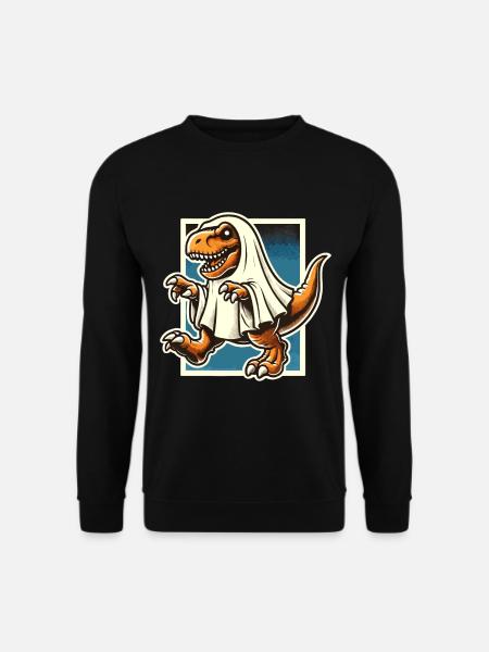 Cute Dinosaur Ghost Funny T-Rex - Unisex Sweatshirt - black