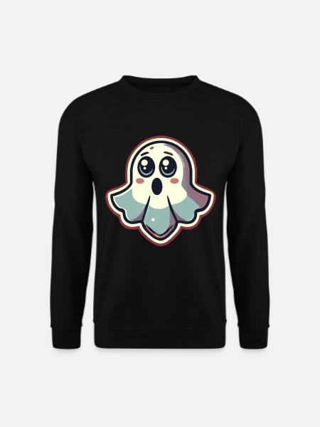 Scared Ghost Funny Ghost Design - Unisex Sweatshirt - black