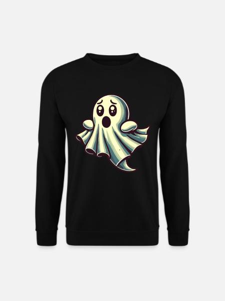 fantôme effrayé drôle fantôme design - Sweat-shirt Unisexe - noir