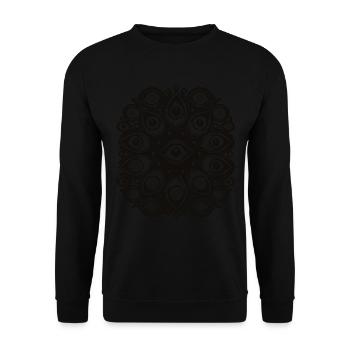 Spooky Ghosts Eyes Dark Halloween Design - Unisex Sweatshirt - black - Front - Alina (178cm) & Michal (187cm)