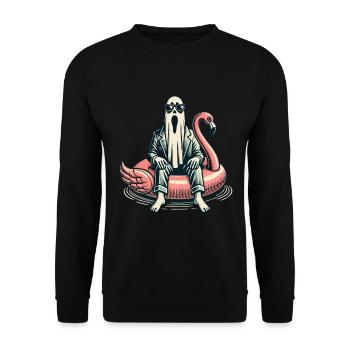 Summer Halloween Spooky Lifestyle Costume Idea - Unisex Sweatshirt - black - Front - Alina (178cm) & Michal (187cm)