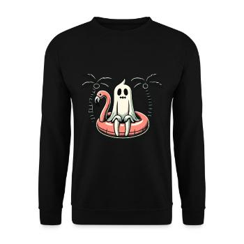 Summer Halloween Spooky Lifestyle Costume Idea - Unisex Sweatshirt - black - Front - Alina (178cm) & Michal (187cm)