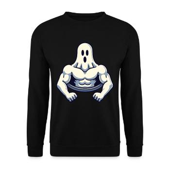 Musculation Ghost Workout Renforcement musculaire Mind - Sweat-shirt Unisexe - noir - Devant - Alina (178cm) & Michal (187cm)