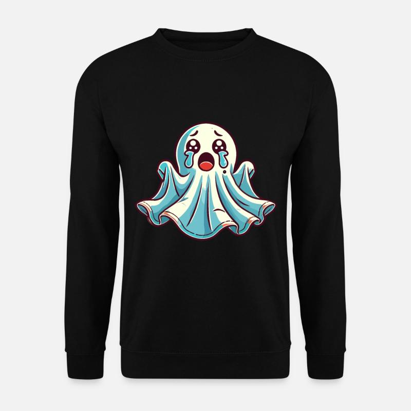 Sad Ghost Cute Weeping Ghosts - Unisex Sweatshirt - black