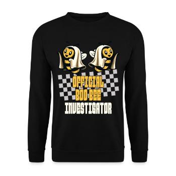 Offizieller Bienen Untersucher Lustiges Spruch - Unisex Pullover - Schwarz - Vorne - Alina (178cm) & Michal (187cm)