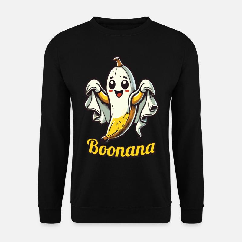 Funny Banana Ghost Boonana - Unisex Sweatshirt - black