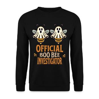 offizieOfficial Bee Examiner Humor Saying - Unisex Sweatshirt - black - Front - Alina (178cm) & Michal (187cm)
