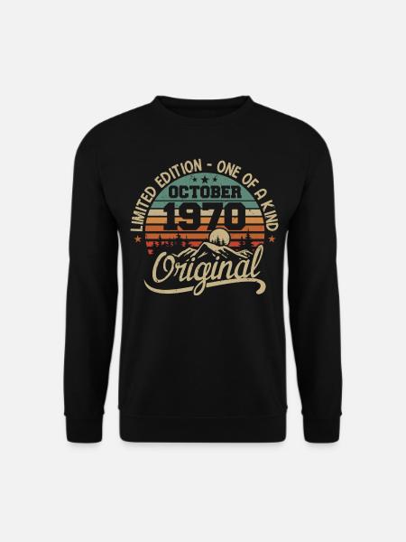 Oktober 1970 - Im Oktober 1970 werden Legenden geboren - Unisex Pullover - Schwarz