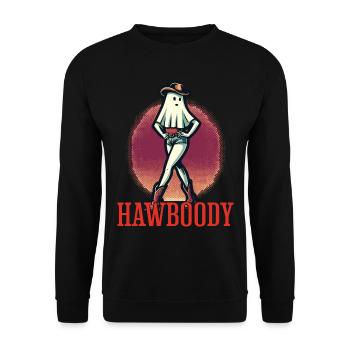 Cowboy Girl Ghost Funny Pun Saying - Unisex Sweatshirt - black - Front - Alina (178cm) & Michal (187cm)