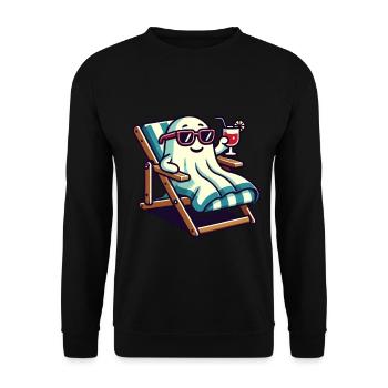 Summer Halloween Spooky Lifestyle Costume Idea - Unisex Sweatshirt - black - Front - Alina (178cm) & Michal (187cm)