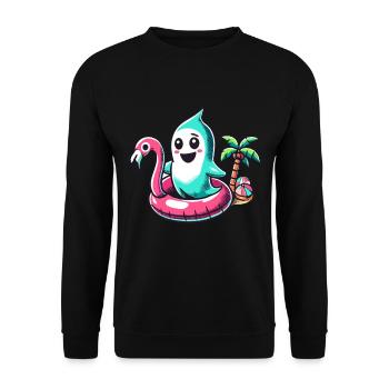 Summer Halloween Spooky Lifestyle Costume Idea - Unisex Sweatshirt - black - Front - Alina (178cm) & Michal (187cm)