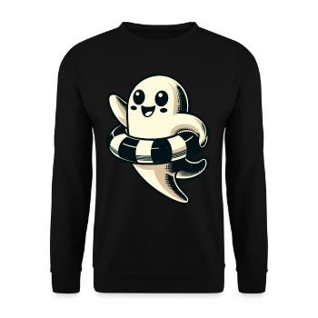 Été Halloween Drôle Rétro Style Vintage - Sweat-shirt Unisexe - noir - Devant - Alina (178cm) & Michal (187cm)