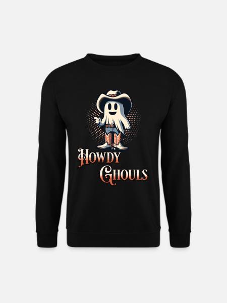 Sjov Cowboy Spøgelse hilsen Spøgelser Piger - Unisex sweater - sort
