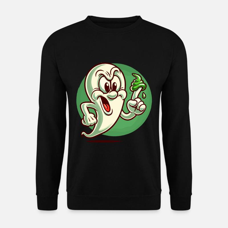 Lustiger Popel Geist Retro Cartoon Stil Booger - Unisex Pullover - Schwarz