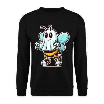 Drôle d’abeille fantôme Abeille fantôme mignonne - Sweat-shirt Unisexe - noir - Devant - Alina (178cm) & Michal (187cm)