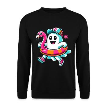 Été Halloween Drôle Mode de vie Rétro Vintage - Sweat-shirt Unisexe - noir - Devant - Alina (178cm) & Michal (187cm)