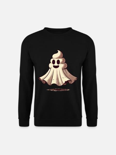 Grappige kak stapel spook stier blad kak - Uniseks sweater - zwart