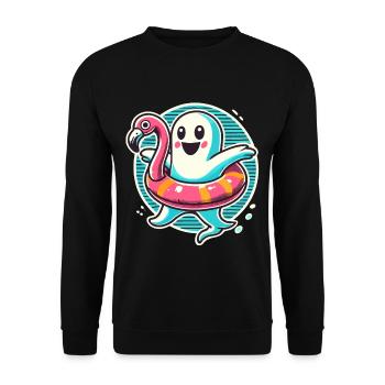 Été Halloween Drôle Mode de vie Rétro Vintage - Sweat-shirt Unisexe - noir - Devant - Alina (178cm) & Michal (187cm)