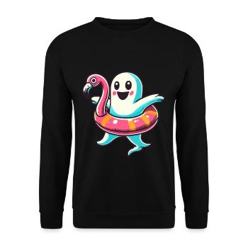 Été Halloween Drôle Mode de vie Rétro Vintage - Sweat-shirt Unisexe - noir - Devant - Alina (178cm) & Michal (187cm)