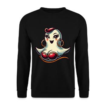 Funny Glamour Ghoul Flashy Halloween - Unisex Sweatshirt - black - Front - Alina (178cm) & Michal (187cm)