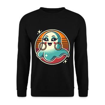Funny Glamour Ghoul Flashy Halloween - Unisex Sweatshirt - black - Front - Alina (178cm) & Michal (187cm)