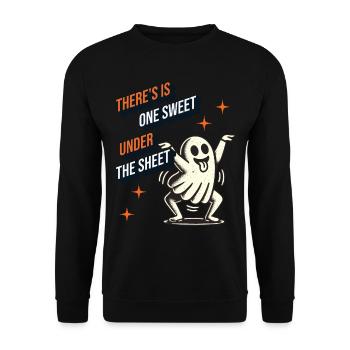 Lustiger Gespenster Spruch Retro Kostüm - Unisex Pullover - Schwarz - Vorne - Alina (178cm) & Michal (187cm)