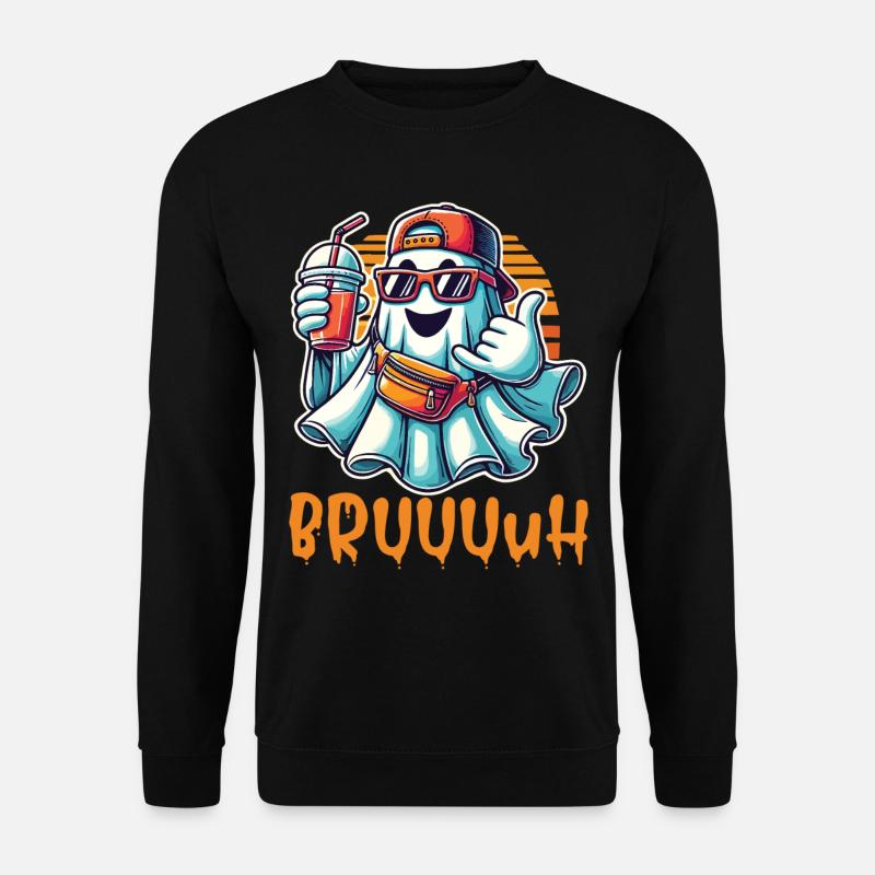 Scary funny halloween ghost - Unisex Sweatshirt - black