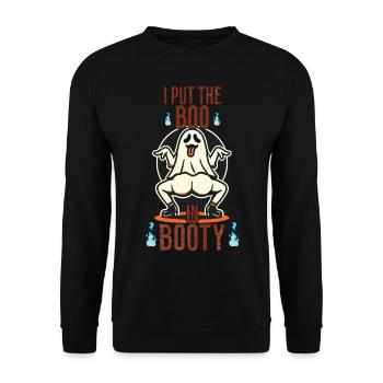 drôle fantôme design dire avec humour et - Sweat-shirt Unisexe - noir - Devant - Alina (178cm) & Michal (187cm)