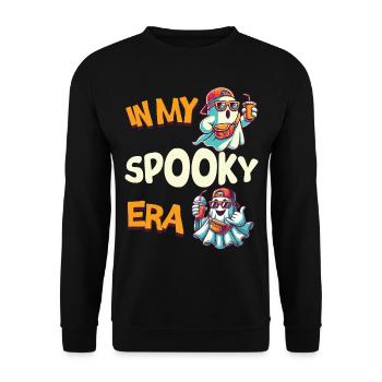 In My Spooky Era Halloween Ghosts - Unisex Sweatshirt - black - Front - Alina (178cm) & Michal (187cm)