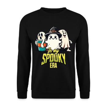 Halloween Zeit In Meiner Spooky Ära - Unisex Pullover - Schwarz - Vorne - Alina (178cm) & Michal (187cm)