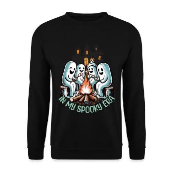 Halloween Ghosts In My Spooky Era - Unisex Sweatshirt - black - Front - Alina (178cm) & Michal (187cm)