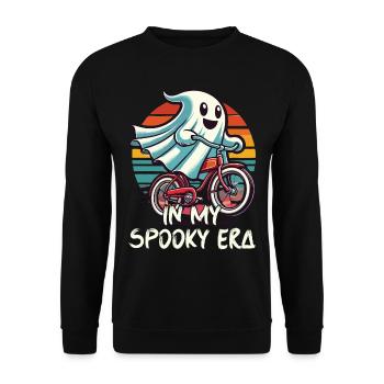 Halloween: In My Spooky Era Ghost Friends - Unisex Sweatshirt - black - Front - Alina (178cm) & Michal (187cm)