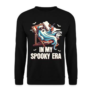 gHalloween Ghost In My Spooky Era - Unisex Sweatshirt - black - Front - Alina (178cm) & Michal (187cm)