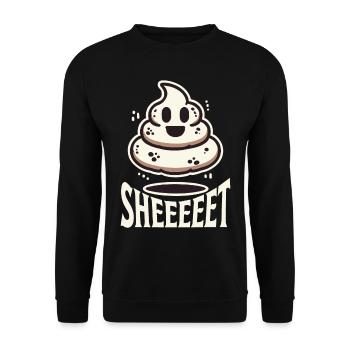 Funny Halloween Ghost Bunch Motif - Unisex Sweatshirt - black - Front - Alina (178cm) & Michal (187cm)