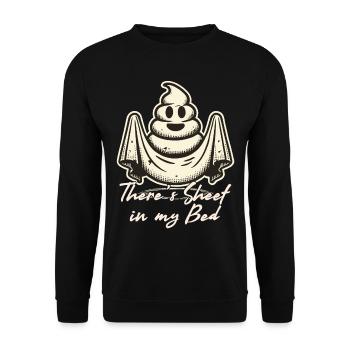 Halloween Ghost Humor in Bed - Unisex Sweatshirt - black - Front - Alina (178cm) & Michal (187cm)