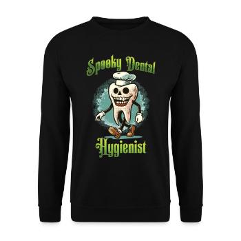 Gruselige Zahnpflege Schlechte Zähne Spaß - Unisex Pullover - Schwarz - Vorne - Alina (178cm) & Michal (187cm)