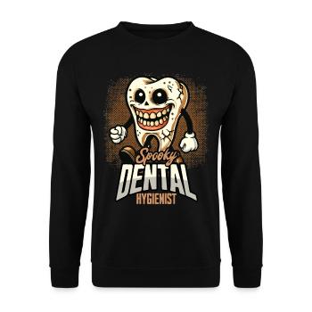 Bad Teeth Creepy Dental Care Costume - Unisex Sweatshirt - black - Front - Alina (178cm) & Michal (187cm)