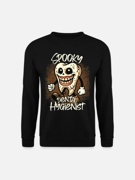 Spooky Zahnhygieniker Halloween Zahn - Unisex Pullover - Schwarz