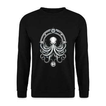 Octopus Sea Monster Hobby Pêcheur Marin - Sweat-shirt Unisexe - noir - Devant - Alina (178cm) & Michal (187cm)