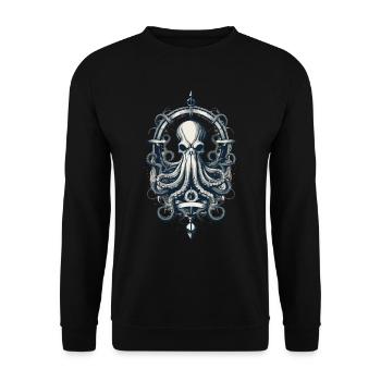 Octopus Sea Monster Hobby Pêcheur Marin - Sweat-shirt Unisexe - noir - Devant - Alina (178cm) & Michal (187cm)