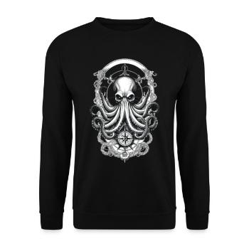 Octopus Sea Monster Hobby Pêcheur Marin - Sweat-shirt Unisexe - noir - Devant - Alina (178cm) & Michal (187cm)