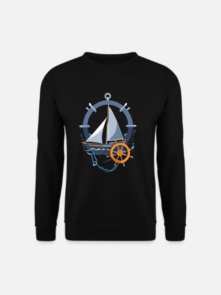 Maritime sailing adventure motif - Unisex Sweatshirt - black